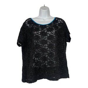 Style & Co. Plus Size Women's Short Sleeved Lace Blouse Size 2X
